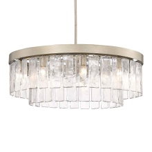 Golden 1768-9 WG-HWG - Golden Lighting Ciara 9-light Chandelier in White Gold